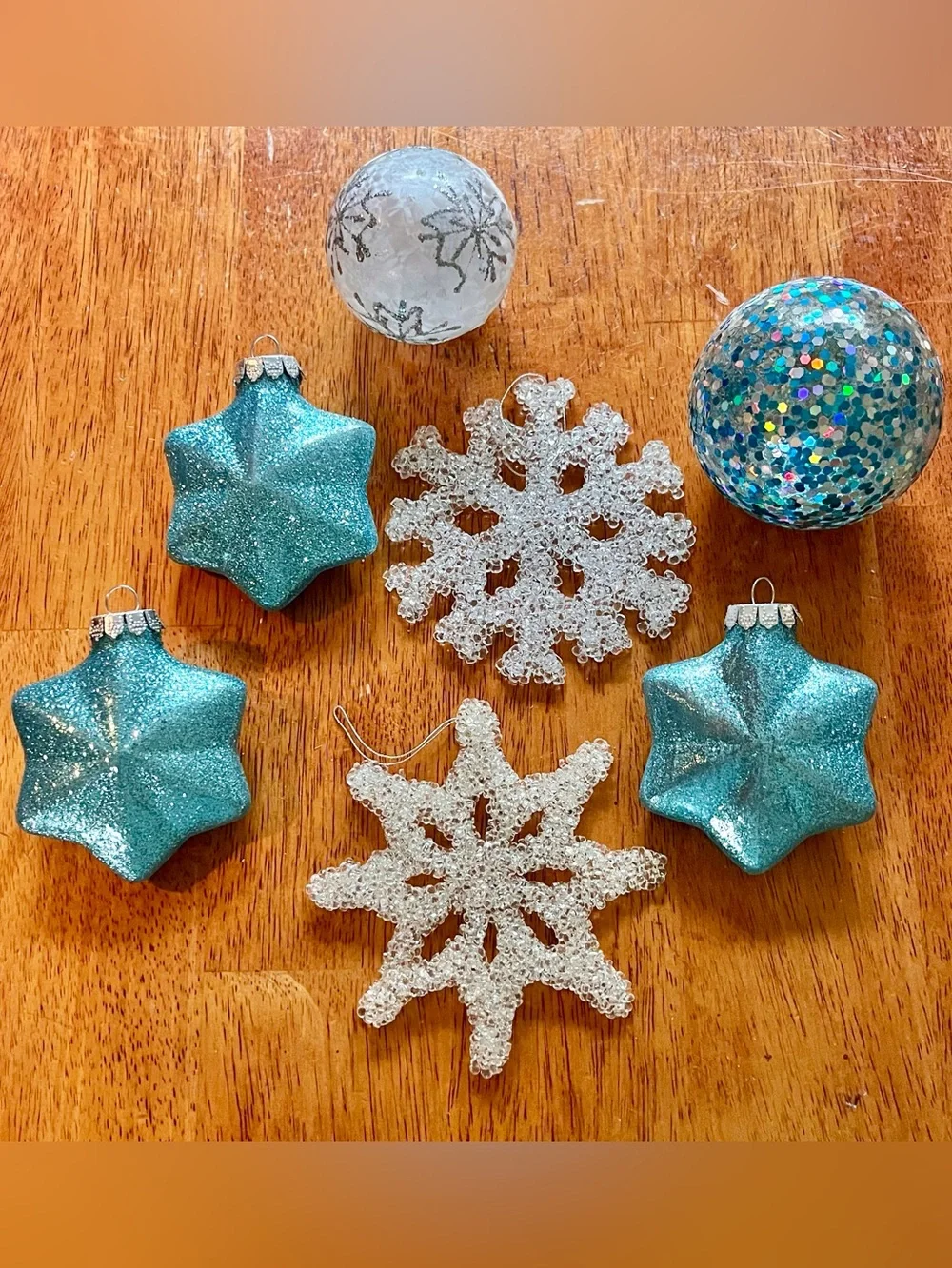 Stars & Snowflakes Christmas Ornaments Set